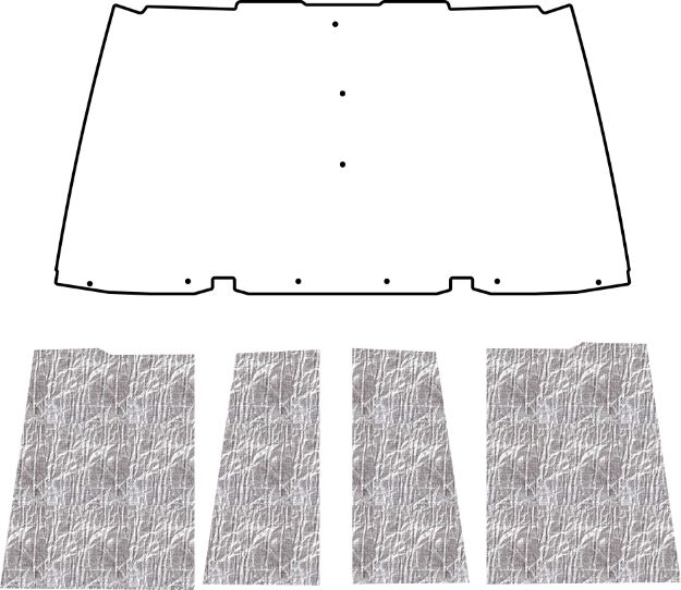 Picture of 1997-2006 Jeep Wrangler TJ AcoustiHood Under-Hood Insulation and Sound Barrier Kit by QuietRide Solutions