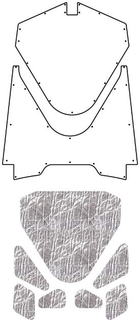 Picture of 1956-1957 Lincoln Mark II AcoustiHood Under-Hood Insulation & Sound Barrier Kit by QuietRide Solutions