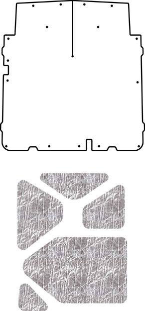 Picture of 1961-1964 Lincoln Continental QuietRide AcoustiHood Under-Hood Insulation Kit