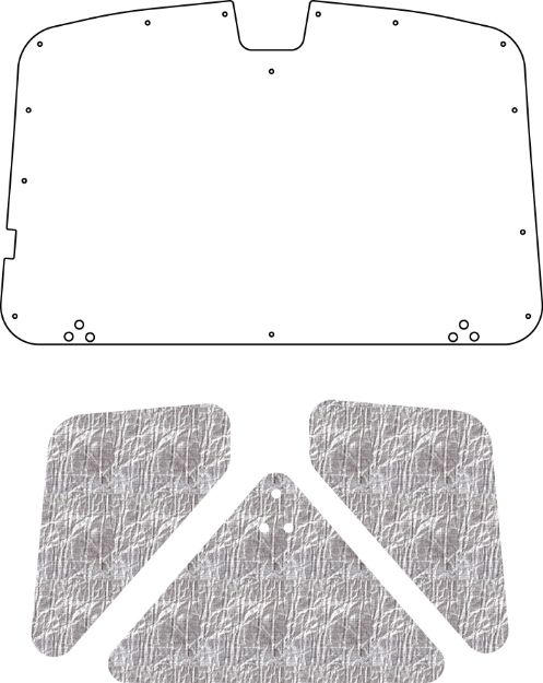 Picture of 1962-1980 MG-B-C-GT QuietRide AcoustiHood Under-Hood Insulation and Sound Barrier Kit