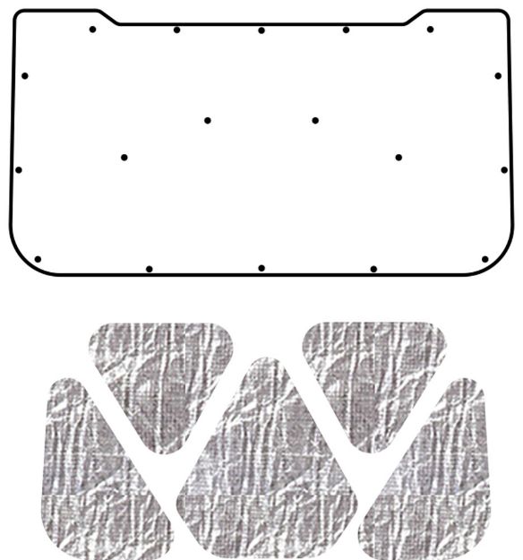 Picture of 1971-76 Plymouth Scamp AcoustiHood Under Hood Cover by QuietRide Solutions - Includes Heatshield Panels, Adhesive, and Installation Kit