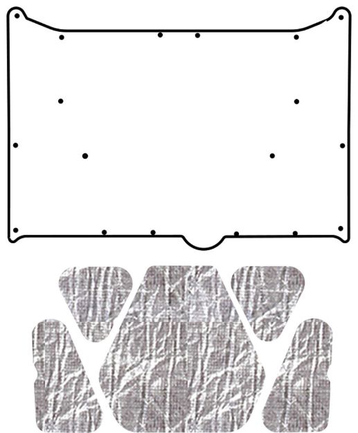 Picture of 1968-70 Dodge Charger Coronet QuietRide AcoustiHood Cover Kit Smooth with HeatShield Insulation Panels