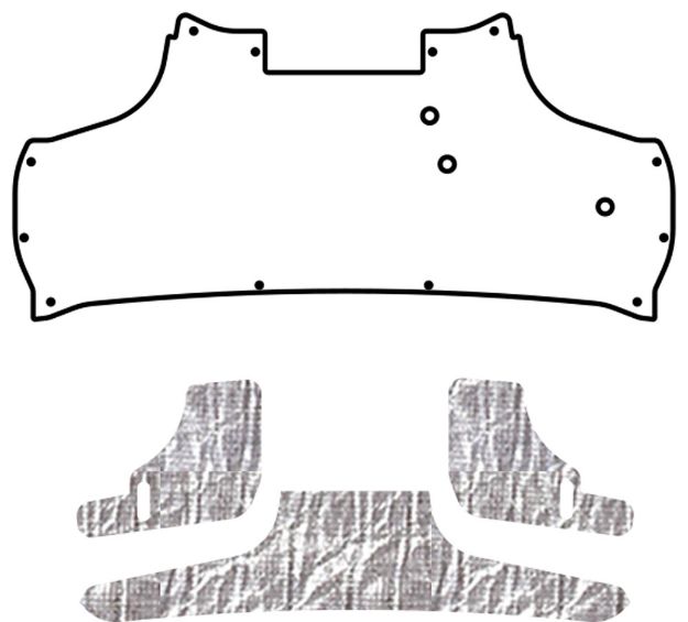 Picture of 2005-2009 Ford Mustang QuietRide Solutions AcoustiHood Under Trunk Cover Kit with Heatshield Panels
