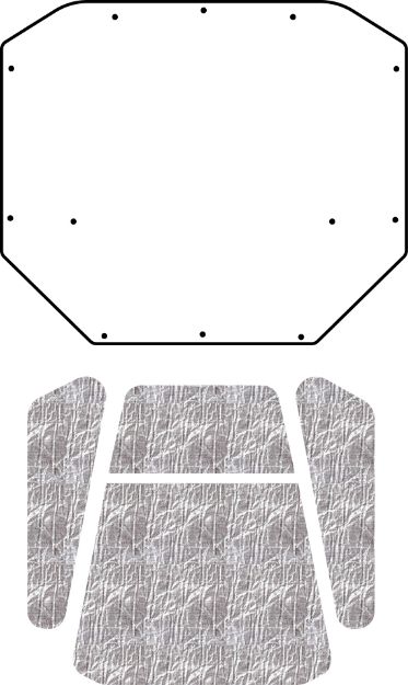 Picture of 1983-1986 Ford Mustang Coupe/Convertible QuietRide AcoustiHood Cover Kit with Insulation and Installation Accessories
