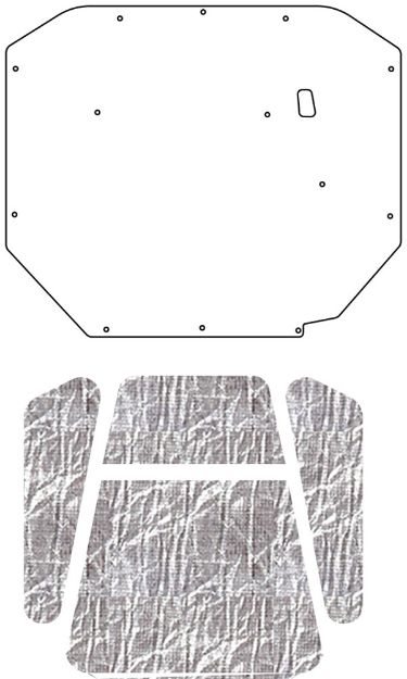 Picture of 1987-1993 Ford Mustang Hatchback AcoustiHood Under-Hood Insulation Kit by QuietRide Solutions