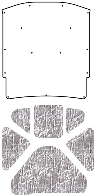 Picture of 1961-63 Ford Thunderbird QuietRide AcoustiHood Under Hood Cover Kit with Heatshield Panels and Accessories