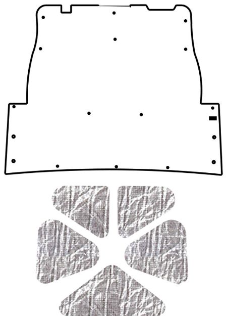 Picture of 1964-66 Ford Thunderbird Coupe QuietRide AcoustiHood Under Trunk Cover Kit