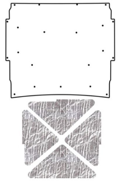 Picture of 1966-67 Nova QuietRide AcoustiHood Cover Kit with Heatshield Panels, Mounting Pins, Adhesive & Seam Tape