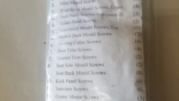 Picture of 1964 Polara Convertible Vans Auto Interior Screw Kit