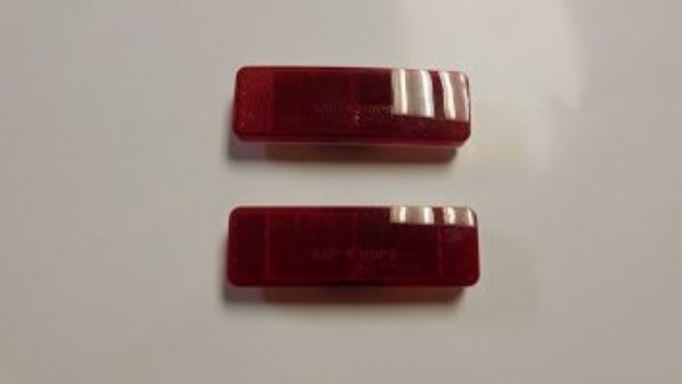 Picture of 1969 Dodge Dart Vans Auto Red Side Marker Reflector Lenses Pair