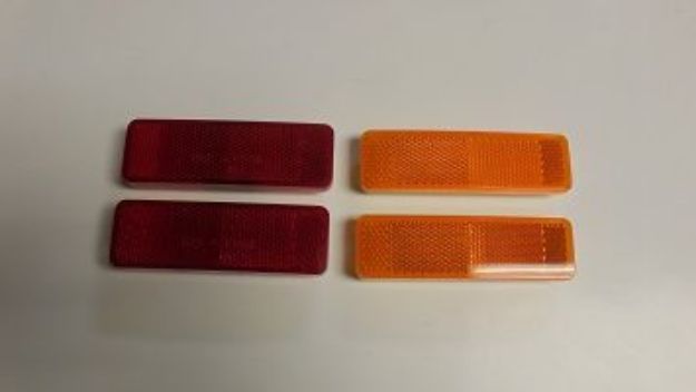 Picture of 1969 Dart Vans Auto Side Marker Reflector Lens Set Red Amber