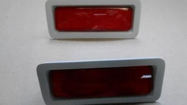 Picture of 1969 Mopar Side Marker Light Reflectors with Housings Red by Vans Auto