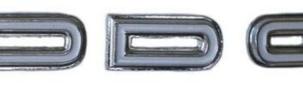 Picture of 1968 Dodge Coronet Vans Auto Rear Body Letters - White