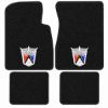 Illustration of 1963 Ford Falcon 4DR Sedan/Wagon Loop Floor Mats with Embroidered Logos - 4 Piece with #116 Ford Crest