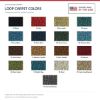 ACC Loop carpet color options for ACC-LM-24312 - Proudly Made in the USA