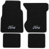 Illustration of 1974-1978 Ford LTD 801 Black Cutpile 4-piece floor mats with Ford embroidery