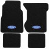 Illustration of 1974-1978 Ford LTD Cutpile Floor Mats with Embroidered Logos - 4 Piece with #111 Ford In Oval