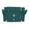 Illustration of 1965-1966 Ford Mustang Coupe Trunk Kit Floor Only trunk mat Loop, 1 piece, in 05 Aqua with the #3 Mustang Gold Running Pony logo