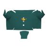 Illustration of 1967-1968 Ford Mustang Convertible Trunk Kit Floor Only trunk mat Loop, 2 piece, in 05 Aqua with the #3 Mustang Gold Running Pony logo