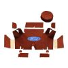 1965-1966 Ford Mustang Fastback Nylon Trunk Kit with Boards - 11 Piece with optional #111 Ford In Oval - illustrative logo placement