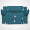 Illustration of the molded 1965-1966 Ford Mustang ACC Loop trunk mat with the optional #110 Mustang Silver Running Pony logo