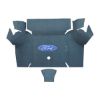 1967-1968 Ford Mustang Coupe Loop Trunk Kit Floor Only - 2 Piece with optional #111 Ford In Oval - illustrative logo placement