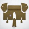 Illustration of the molded 1971-1973 Ford Mustang ACC Nylon trunk mat with the optional #110 Mustang Silver Running Pony logo