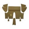 1971-1973 Ford Mustang Coupe Nylon Trunk Kit Floor Only - 6 Piece with optional #3 Mustang Gold Running Pony - illustrative logo placement