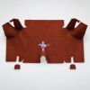 Illustration of the molded 1965-1966 Ford Mustang ACC Loop trunk mat with the optional #110 Mustang Silver Running Pony logo