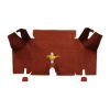 1965-1966 Ford Mustang Fastback Nylon Trunk Kit Floor Only - 3 Piece with optional #3 Mustang Gold Running Pony - illustrative logo placement