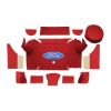 1967-1968 Ford Mustang Convertible Loop Trunk Kit with Boards - 12 Piece with optional #111 Ford In Oval - illustrative logo placement