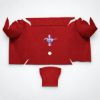 Illustration of the molded 1967-1968 Ford Mustang ACC Loop trunk mat with the optional #110 Mustang Silver Running Pony logo