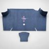 Illustration of the molded 1967-1968 Ford Mustang ACC Nylon trunk mat with the optional #110 Mustang Silver Running Pony logo
