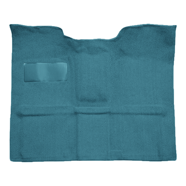Illustration of 1970-1972 GMC Jimmy 4WD Pass Area Loop Molded Carpet - 1 Piece in 09 Medium Blue, digitally recolored from the ACC supplier photo.