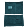 Illustration of 1975-1979 Chrysler Cordoba 2DR Auto Cutpile Molded Carpet - 2 Piece in 818 Ocean Blue / Bright Blue, digitally recolored from the ACC supplier photo.