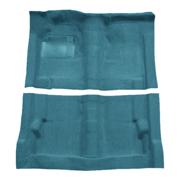 Illustration of 1970 Dodge Challenger Auto Loop Molded Carpet - 2 Piece in 09 Medium Blue, digitally recolored from the ACC supplier photo.