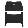 Illustration of 1953-1954 Chevrolet Bel Air ACC Loop cut-and-sewn carpet in 01 Black, digitally recolored from the ACC supplier photo