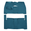 Illustration of 1953-1954 Chevrolet Two-Ten Series 2DR Coupe/Sedan Loop Carpet - 2 Piece in 06 Ford Blue, digitally recolored from the ACC supplier photo.