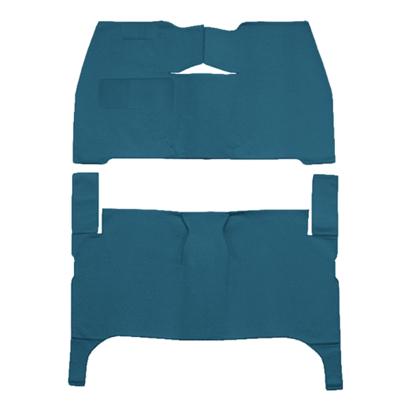 Illustration of 1953-1954 Chevrolet Two-Ten Series 4DR Wagon Loop Carpet - 2 Piece in 06 Ford Blue, digitally recolored from the ACC supplier photo.