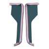 Illustration of 1984-1989 Chevrolet Corvette Door Panel Inserts Cutpile Carpet - 2 Piece in 7766 Blue, digitally recolored from the ACC supplier photo.