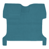 Illustration of 1957-1960 Ford F-100 Reg Cab 2WD w/Gas Tank in Cab Low Tunnel Loop Carpet - 1 Piece in 09 Medium Blue, digitally recolored from the ACC supplier photo.