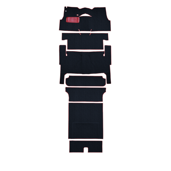 Illustration of 1955 Chevrolet Bel Air ACC Daytona cut-and-sewn carpet in 7154 Dark Blue - actual product may vary