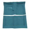 Illustration of 1969 Dodge Charger Daytona 4spd Loop Molded Carpet - 2 Piece in 09 Medium Blue, digitally recolored from the ACC supplier photo.