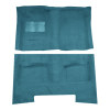 Illustration of 1967-1973 Chrysler Imperial LeBaron 2DR/4DR Loop Molded Carpet - 2 Piece in 09 Medium Blue, digitally recolored from the ACC supplier photo.