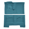 Illustration of 1966-1973 Dodge Polara 2DR 4spd Loop Molded Carpet - 2 Piece in 09 Medium Blue, digitally recolored from the ACC supplier photo.