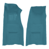 Illustration of 1969 Chevrolet Corvette Auto Front with Pad & Toe Pad Loop Molded Carpet - 2 Piece in 09 Medium Blue, digitally recolored from the ACC supplier photo.
