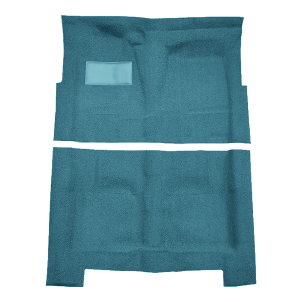 Illustration of 1965-1970 Buick Wildcat 4DR Loop Molded Carpet - 2 Piece in 09 Medium Blue, digitally recolored from the ACC supplier photo.
