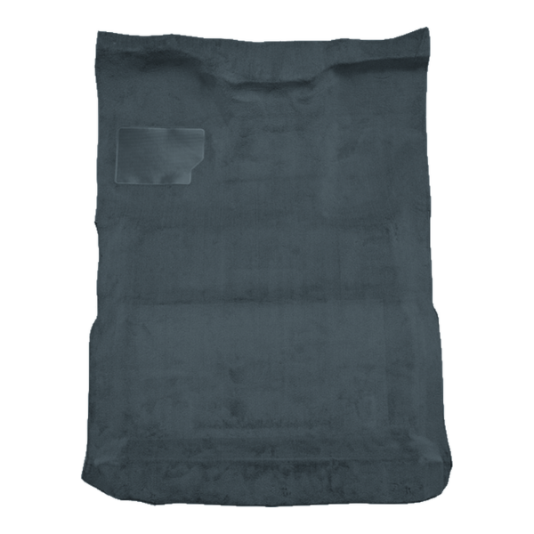 Illustration of 1987-1996 Ford F-150 Ext Cab Electric 4WD Auto Low Tunnel Cutpile Molded Carpet - 1 Piece in 8082 Crystal Blue, digitally recolored from the ACC supplier photo.