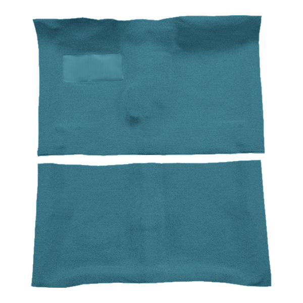 Illustration of 1964-1967 Buick Special 2DR 4spd Loop Molded Carpet - 2 Piece in 09 Medium Blue, digitally recolored from the ACC supplier photo.