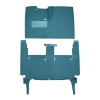 Illustration of 1960-1964 Chevrolet Corvair 4DR Sedan Loop Carpet - 2 Piece in 09 Medium Blue, digitally recolored from the ACC supplier photo.